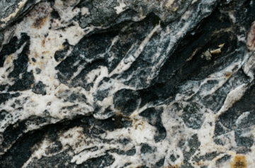 white and black rock formation